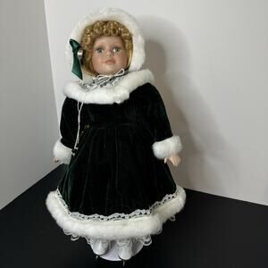 2001 Angelina Collection By Timeless Treasures Ice Skater Porcelain Doll Blonde